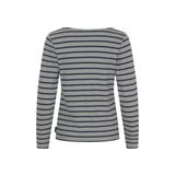 Sea Ranch Antibes Stribet Langærmet T-shirt Langærmet Tee Grå Melange / SR Navy