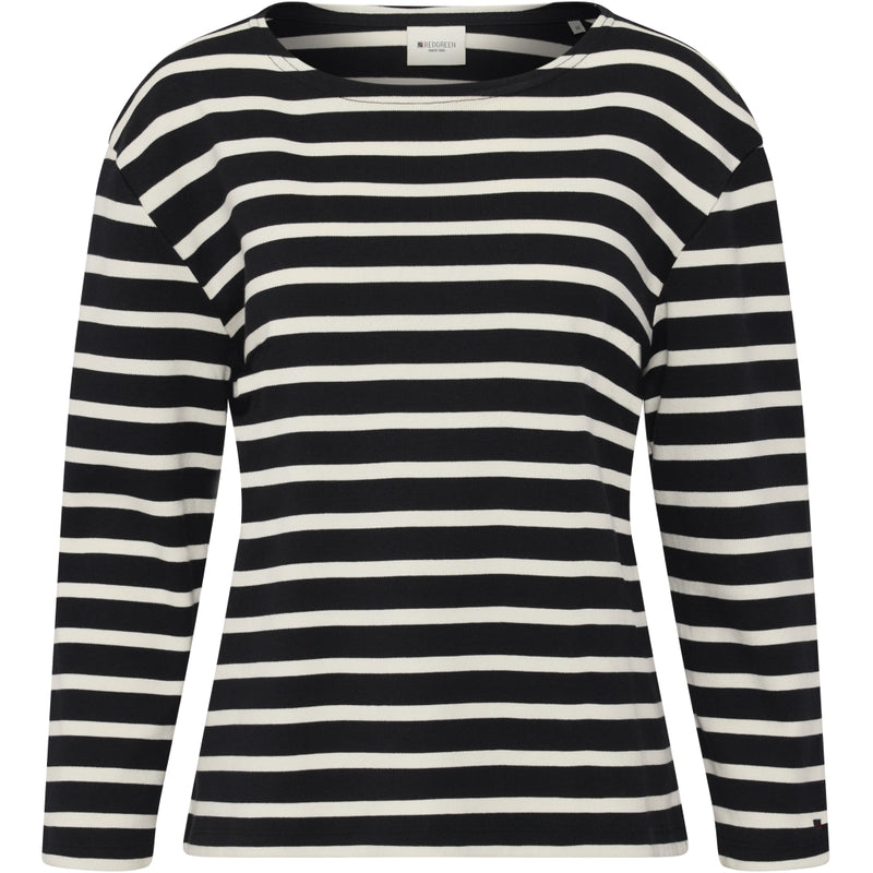 Redgreen Women Claudia T-shirt Langærmet Tee 199 Black Stripe