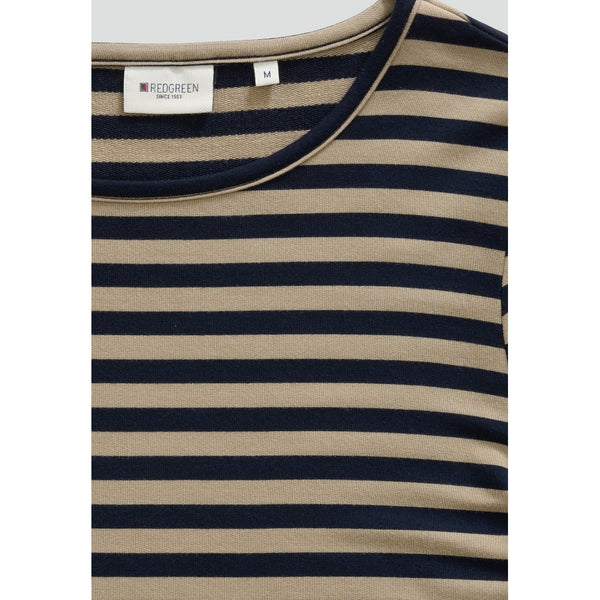 Redgreen Women Cleo 3/4 LS T-shirt Langærmet Tee 124 Mid Sand Stripe