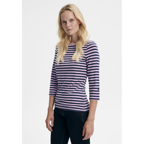 Redgreen Women Cleo 3/4 LS T-shirt Langærmet Tee 143 Pale Pink Stripe