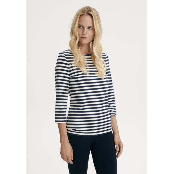 Redgreen Women Cleo 3/4 LS T-shirt Langærmet Tee 169 Dark Navy Stripe