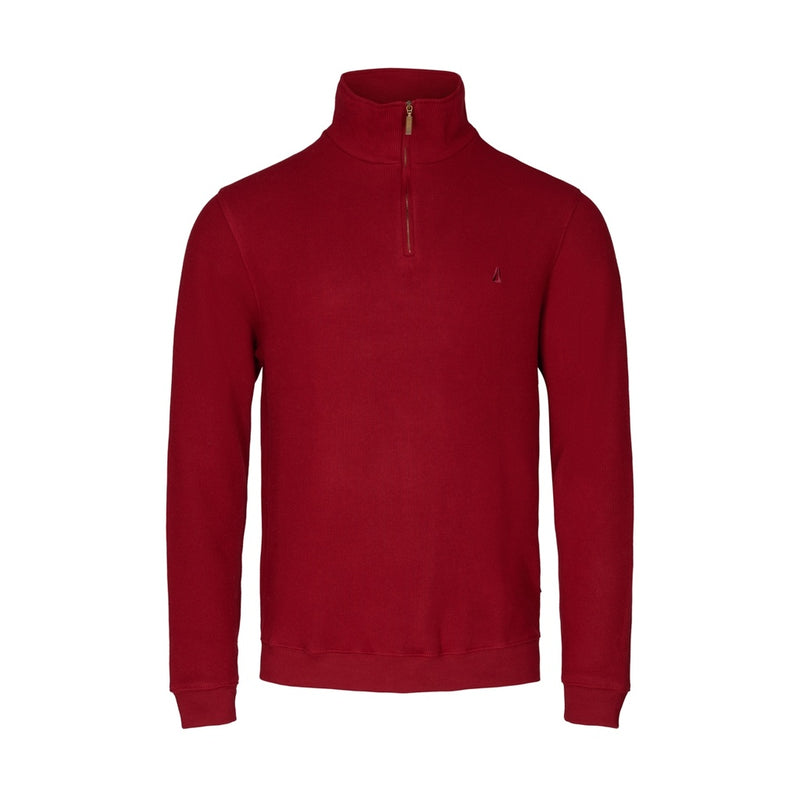 Sea Ranch Cromwell Langærmet Sweater med Lynlås Sweatshirts Mørkerød