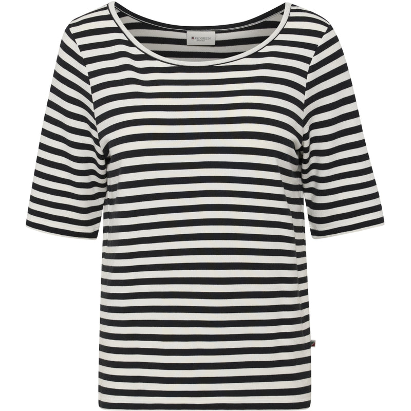 Redgreen Women Hedy kortærmet t-shirt T-shirts 199 Black Stripe