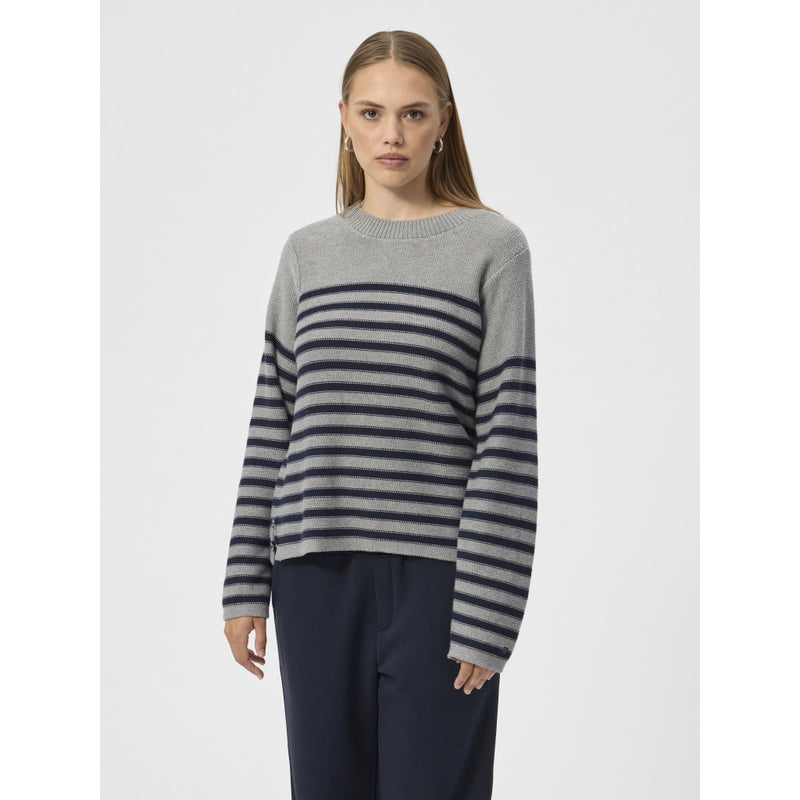 Redgreen Women Karoline Knit Strik 113 Grey Stripe