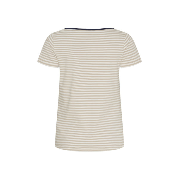 Sea Ranch Luella Stribet Kortærmet T-shirt T-shirts 1974 Doeskin / Pearl