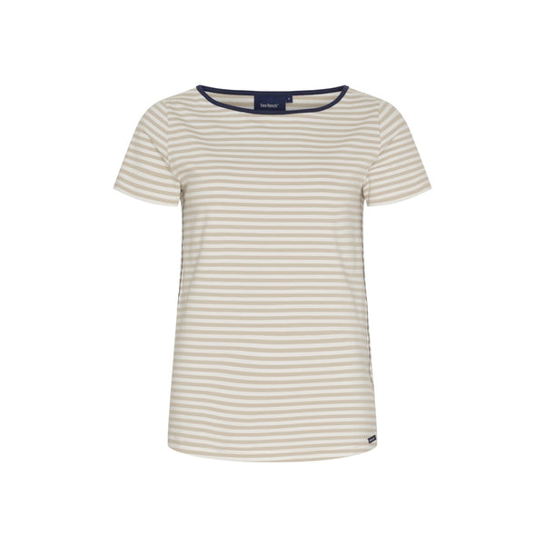 Sea Ranch Luella Stribet Kortærmet T-shirt T-shirts 1974 Doeskin / Pearl