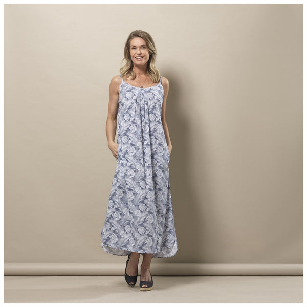 Sea Ranch Olea Dress Dresses / Shirts 6002 Blue Palm Print