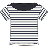 Sea Ranch Patrizia Short Sleeve Tee T-shirts Pearl/Mørk Navy