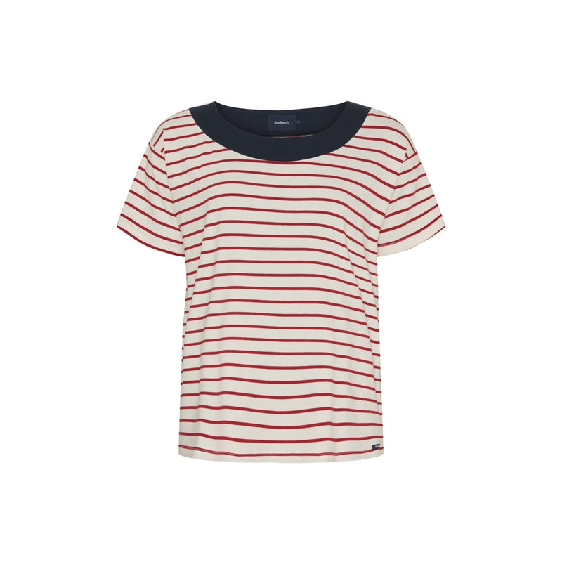 Sea Ranch Patrizia Short Sleeve Tee T-shirts Pearl/SR Rød