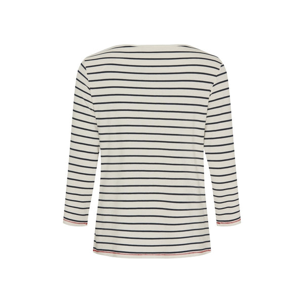 Sea Ranch Pippa Tee Langærmet Tee Pearl/Mørk Navy